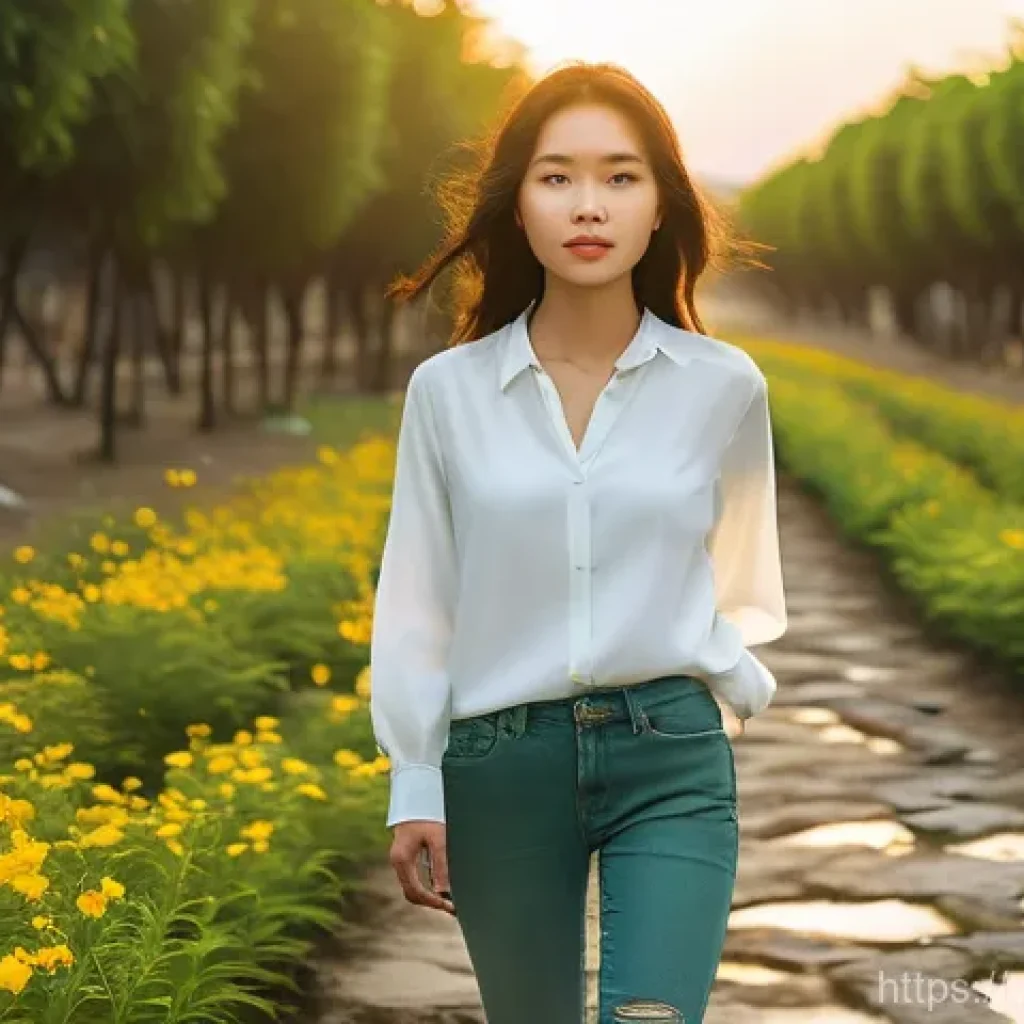 회복탄력성을 위한 과거 경험의 재조명 - **Prompt for "Hidden Strength in Stumbles: Redefining the Past"**
    "A young Vietnamese woman, in ...