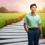 Home 20 경력 회복탄력성의 중요성 - **Prompt:** A diverse adult (20s-30s, Southeast Asian features) stands at the intersection of a wind...